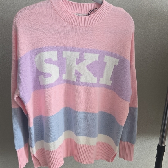 Sincerly Jules Sweaters - Sincerely Jules Pink and Lavender Striped Sweater